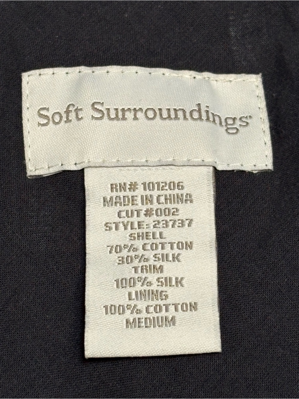 Soft Surroundings Silk Tiered Flowy Maxi Skirt Navy Blue Women's Medium Boho - Picture 7 of 8